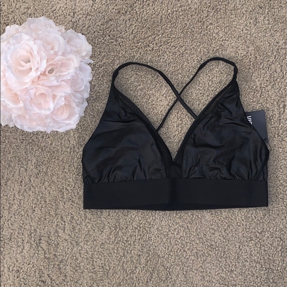 Victoria's Secret Other - Victoria’s Secret VSX Faux Leather Sports Bra
